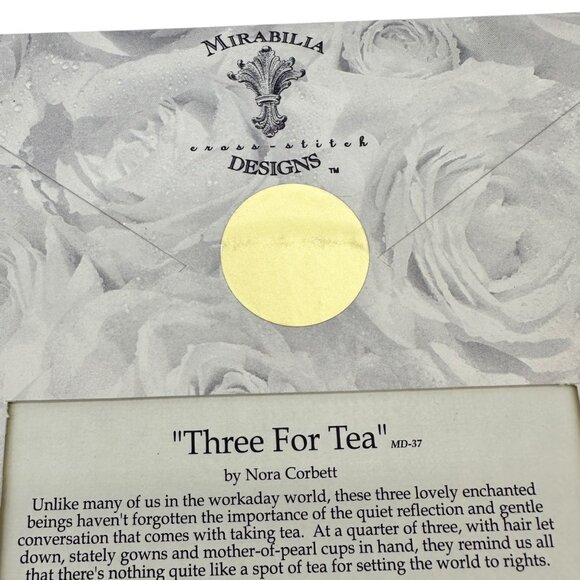 Mirabilia Designs THREE FOR TEA Cross Stitch Pattern  MD-37 By Nora Corbett - Picture 4 of 6